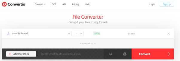 Convertio Uploading Process