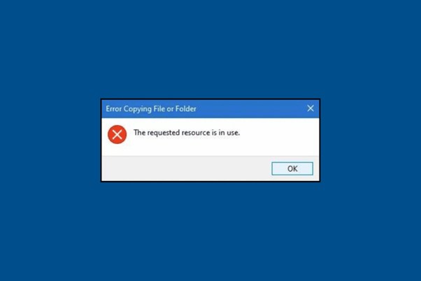 The Requested Resource Is in Use Error