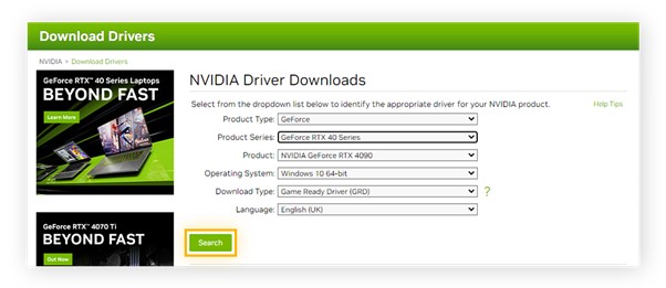 Download graphic drivers