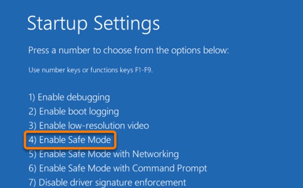 Turn on Safe Mode