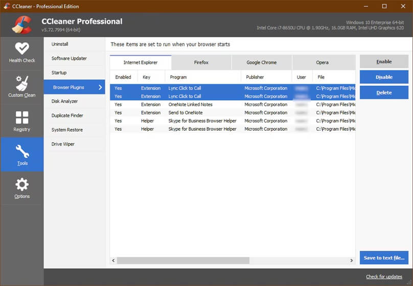 browser plug-in cleaner