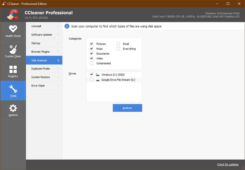 disk analyzer