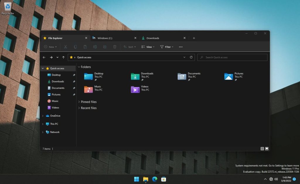 file explorer tabs