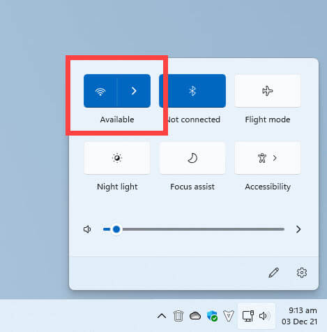 quick settings