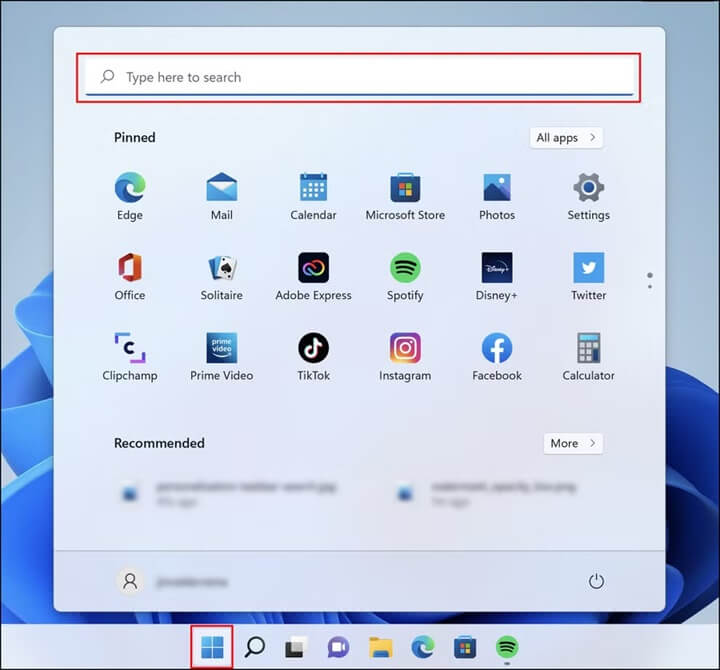 search bar