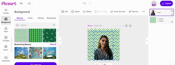Backgrounds on Picsart