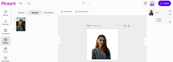 Picsart AI Background Removed Process