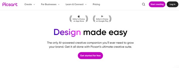 Picsart official website