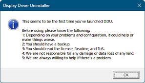 Uninstall DDU