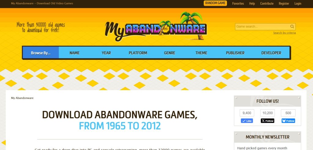my abandonware website