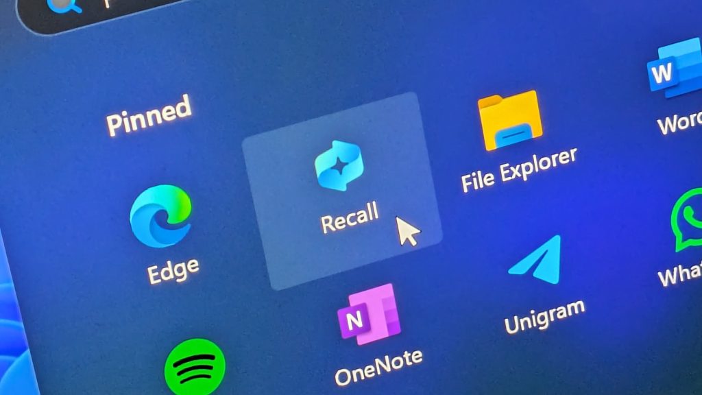 recall feature on windows 11