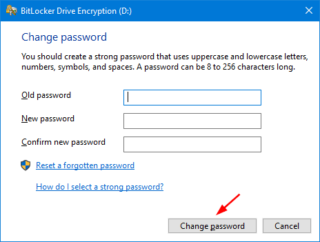 set password for bitlocker