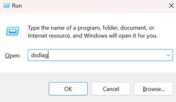 Windows Run Dialogue Box