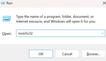 Windows Run Dialogue Box