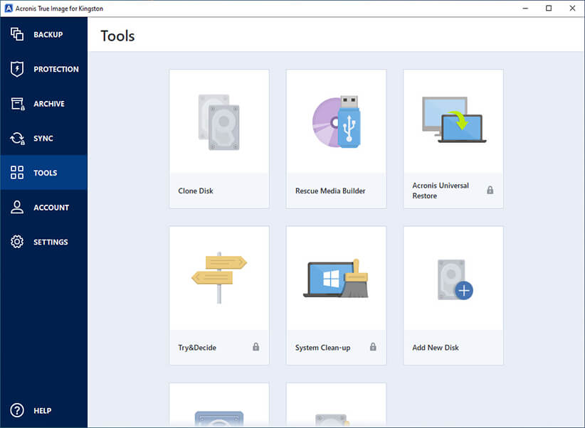 acronis true image tools