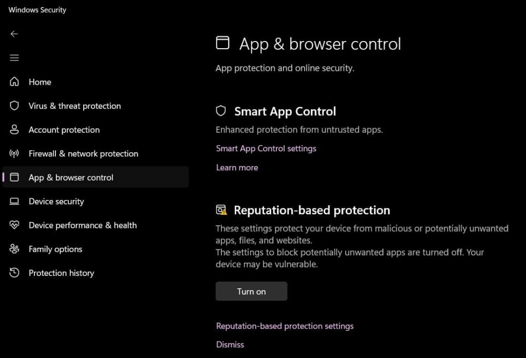 app and browser control