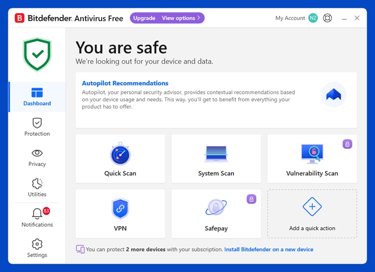 bitdefender free antivirus tool