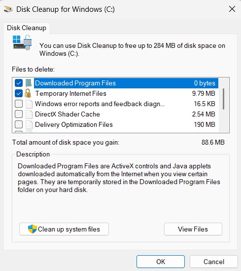 disk cleanup windows 11