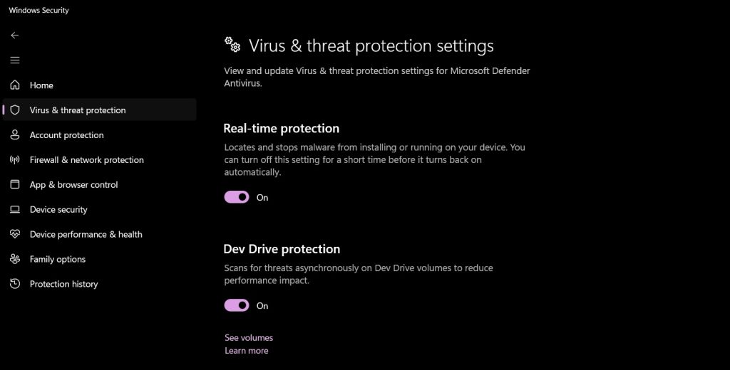 real time protection