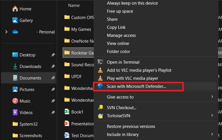 run custom scan