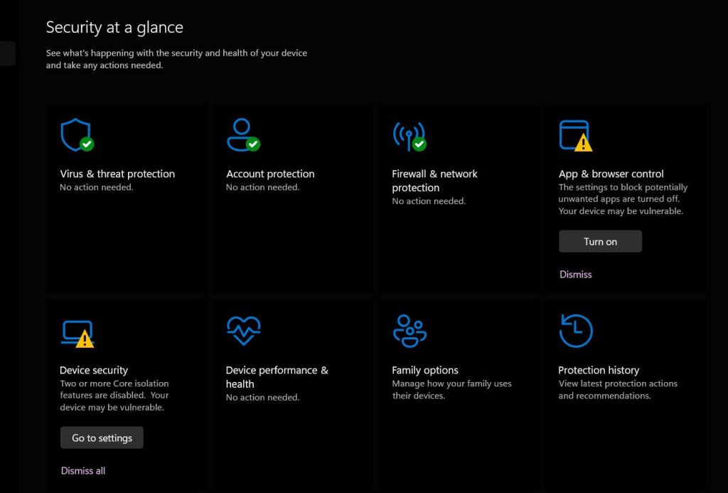 security at a glance