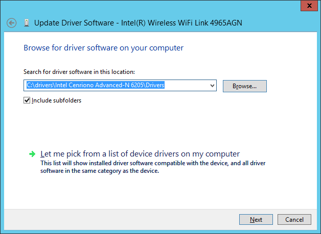 update driver manually