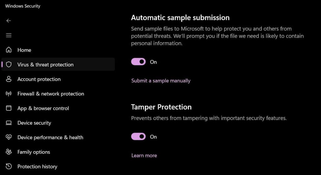 use tamper protection
