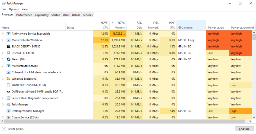 what is msmpeng service task manager