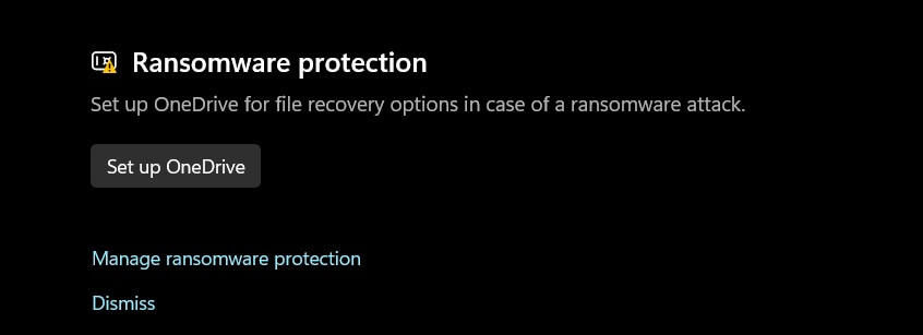 enable ransomware protection