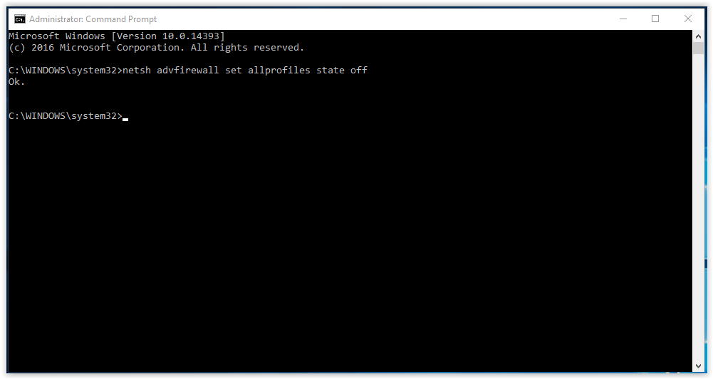 enbale windows security cmd terminal