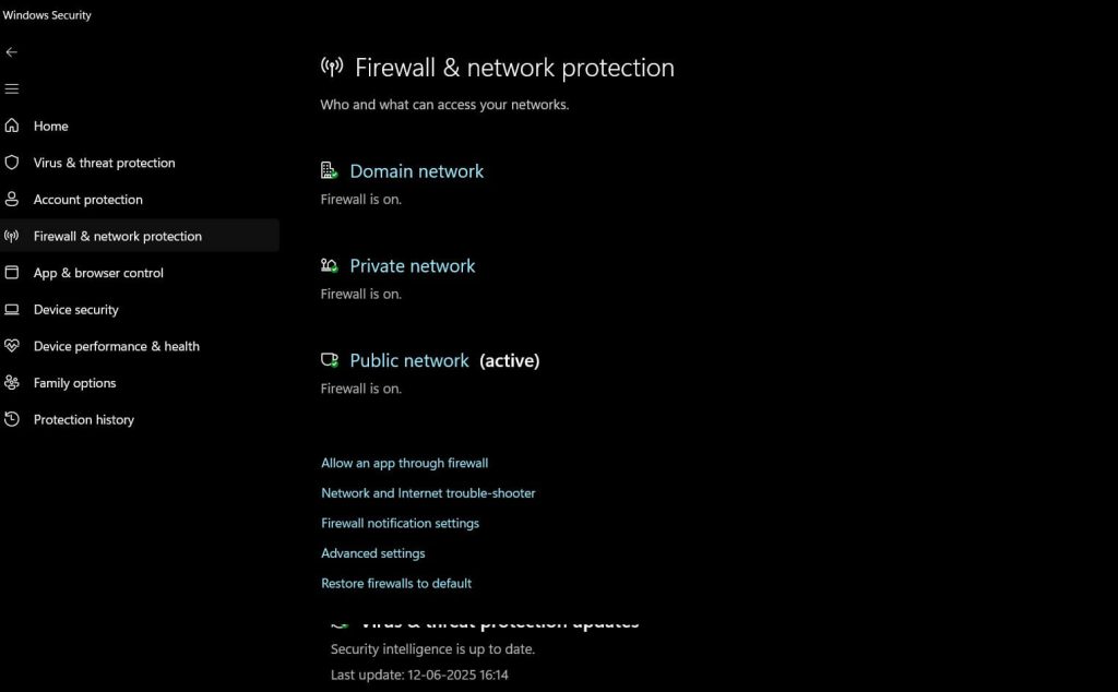 firewall and network protection