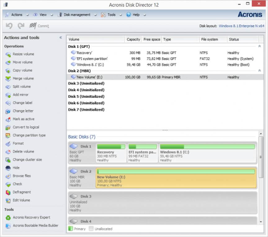 Acronis Disk Director