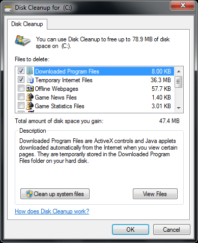 disk cleanup tool windows pc 