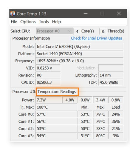 monitor cpu temp