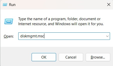 run dialog box