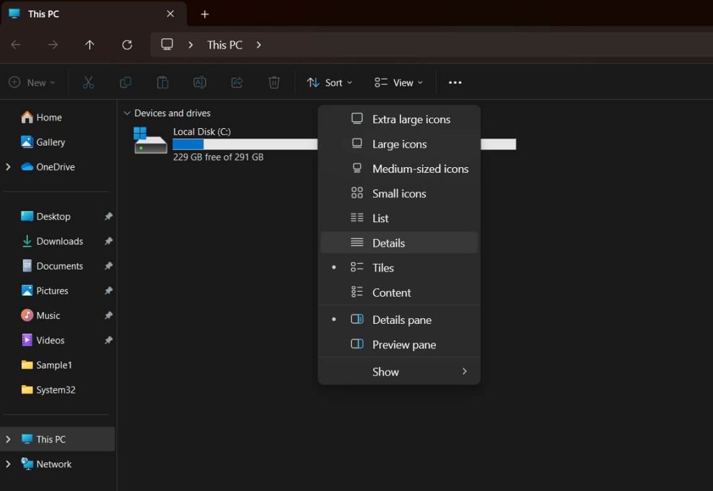 this pc settings