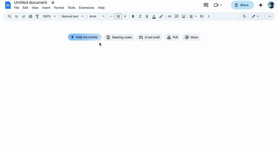 google docs with gemini