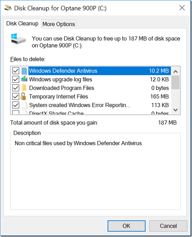 run disk cleanup